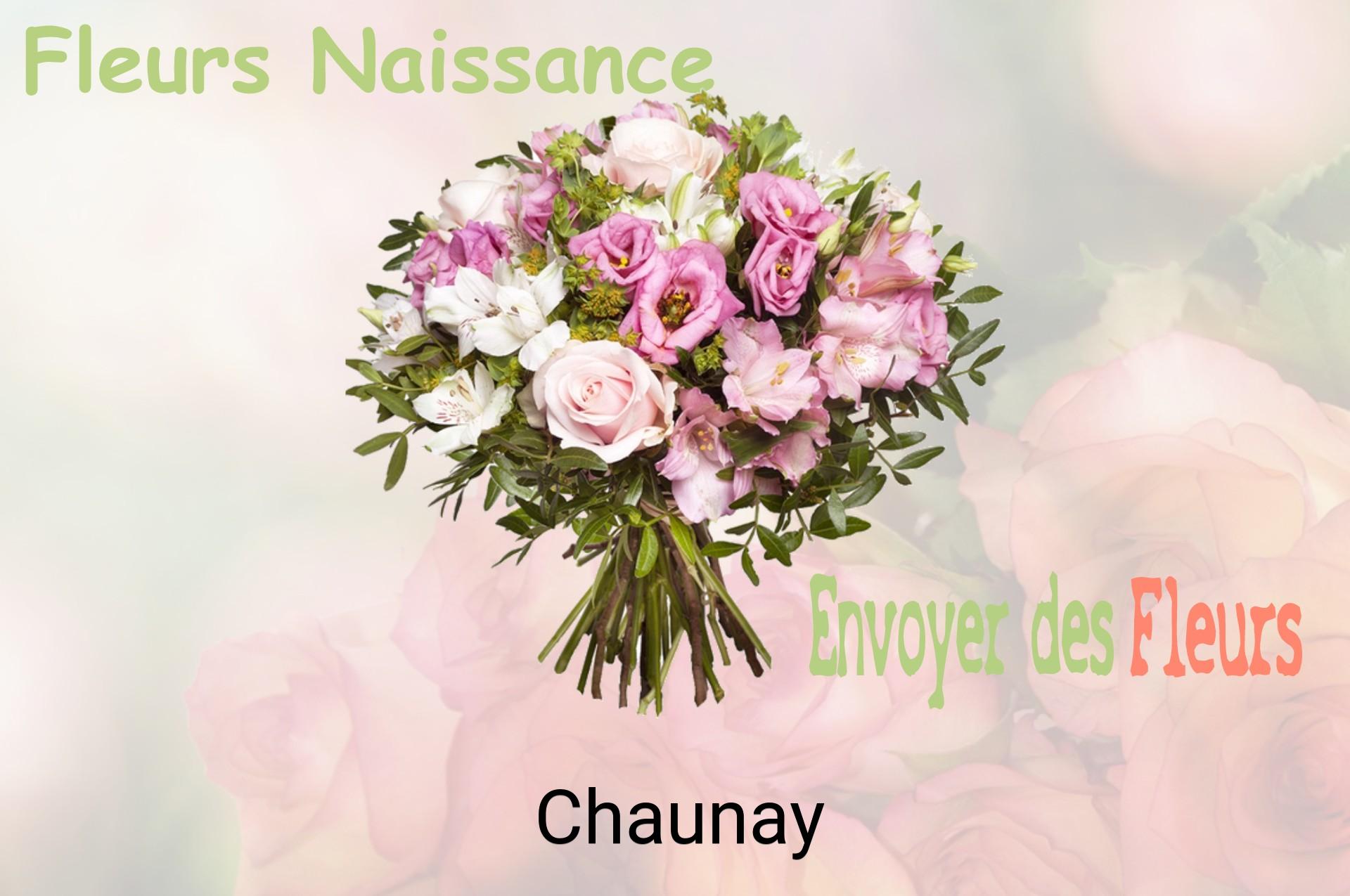 Bouquet de fleurs de naissance livré à Chaunay